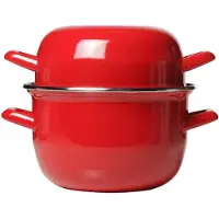 Cosy & Trendy Mosselpan - Emaille - Rood - ø 18 cm / 2.8 liter - geëmailleerde anti-aanbaklaag