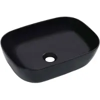 vidaXL Wastafel 45,5x32x13 cm keramiek zwart