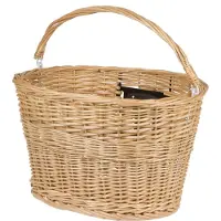 Ventura M-Wave panier de vélo roseau 27 litres marron