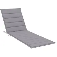 vidaXL Ligbedkussen 200x60x3 cm oxford stof grijs