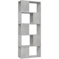 vidaXL Boekenkast/kamerscherm 60x24x155 cm betongrijs