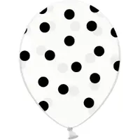 Blokker Ballonnen Clear Dots Zwart 50 Stuks