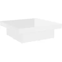 vidaXL Salontafel 90x90x28 cm bewerkt hout hoogglans wit