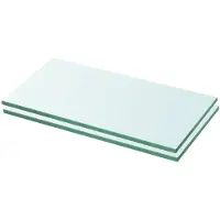 vidaXL Schappen 2 st 20x30 cm glas transparant
