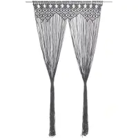 vidaXL Gordijn macramé 140x240 cm katoen antraciet