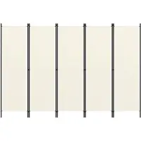 vidaXL Kamerscherm met 5 panelen 250x180 cm wit