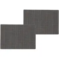 Wicotex 4x stuks stevige luxe Tafel placemats Liso grijs 30 x 43 cm - Placemats