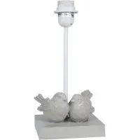 Clayre & Eef Grijze Lampenvoet 14*13*30 Cm E27/max 1*60w 6lmp328