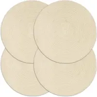 vidaXL Placemats 4 st rond 38 cm katoen natuurlijk