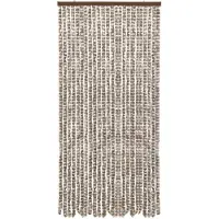 vidaXL Vliegengordijn 100x220 cm chenille taupe en wit