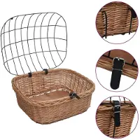 vidaXL Fietsstuurmand met deksel 50x45x35 cm natuurlijk wilgen