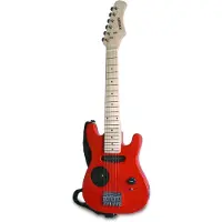 Bontempi elektrische gitaar, hout, rood - speelgitaar voor kinderen