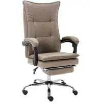 vidaXL Kantoorstoel stof taupe