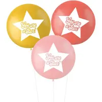 Folat Ballonnen You Are A Star! 80 Cm Latex Roze/rood 3 Stuks