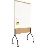 Blokker Rocada Natural Verrijdbaar Whiteboard - Magnetisch - 100 X 120 Cm