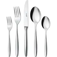 Sola Tulip Bestekset 8 Persoons - 70 Delig RVS Bestek Set - Zilverwit Edelstaal 18/10 - Vaatwasserbestendig - Zilver