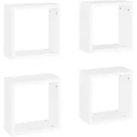 vidaXL Wandschappen kubus 4 st 30x15x30 cm wit