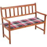 vidaXL Tuinbank met kussen 120 cm massief acaciahout