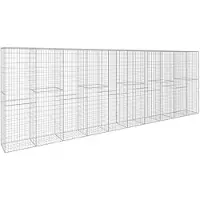 vidaXL Schanskorfmuur met deksel 600x50x200 cm gegalvaniseerd staal