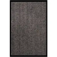 vidaXL Deurmat 80x120 cm gestreept beige