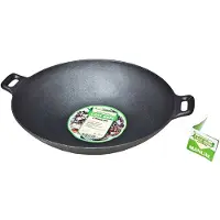 Cast iron Wokpan Zwart D 31 H 8,5 Cm