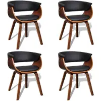 vidaXL Eetkamerstoelen met houten frame kunstleer 4 st online kopen
