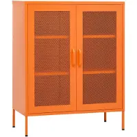 vidaXL Opbergkast 80x35x101,5 cm staal oranje
