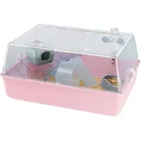 Big Buy Cooking Mini Duna Hamsterkooi, roze, kunststof
