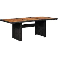 vidaXL Tuintafel 200x100x74 cm poly rattan zwart