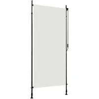 vidaXL Rolgordijn voor buiten 100x270 cm crème
