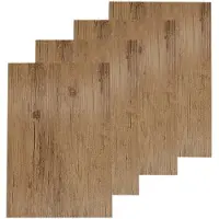 Cosy & Trendy 4x Placemat lichtbruin hout print 45 cm - Placemats