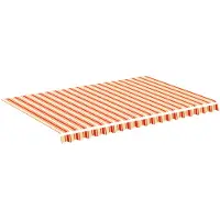 vidaXL Vervangingsdoek voor luifel 450x300 cm polyester geel en oranje