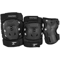 Tempish - Taky - Skatebescherming - 3-pack - Volwassenen - Zwart - Complete Set voor Skaten - Maat M