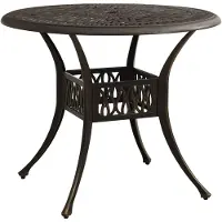 vidaXL Tuintafel 90x90x74 cm gietaluminium bronskleurig