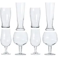 Merkloos 8x Bierglazen speciaal bier - Bierglazen