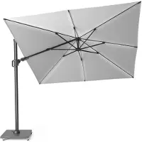 Platinum Challenger T² Glow zweefparasol | 300x300cm | light grey (lichtgrijs)