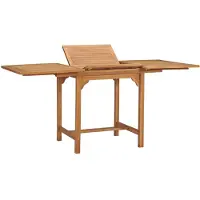 vidaXL Tuintafel verlengbaar (110-160)x80x75 cm massief teakhout