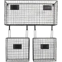 Clayre & Eef Zwarte Wandrek 56*12*65 cm 6Y4455