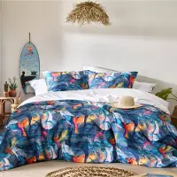 De Witte Lietaer Dekbedovertrek Whales Deep Blue Percal-140 x 200 / 220 cm | 1-Persoons