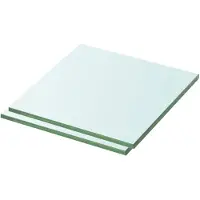 vidaXL Schappen 2 st 30x25 cm glas transparant