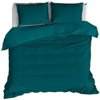De Witte Lietaer Dekbedovertrek Olivia Lake Green Satijn-260 x 200 / 220 / 240 cm | Extra Breed