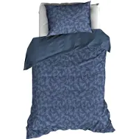 De Witte Lietaer Dekbedovertrek Alvaro Stellar Blue Flanel-140 x 200 / 220 cm | 1-Persoons