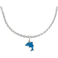 Small Foot ketting met hanger dolfijn 36 cm zilver