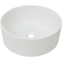 vidaXL Wastafel rond wit 40x15 cm keramiek