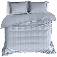 De Witte Lietaer Dekbedovertrek Zygo Ice Blue Satijn-240 x 200 / 220 cm | Lits-Jumeaux
