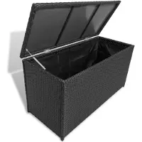 vidaXL Tuinbox 120x50x60 cm poly rattan zwart