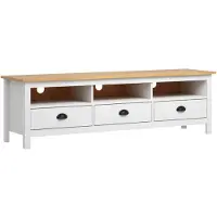 vidaXL Tv-meubel Hill Range 158x40x47 cm massief grenenhout wit