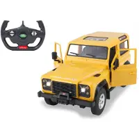 Jamara Land Rover Defender, schaal 1:14, geel, 2,4 GHz, deur handmatig te openen