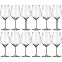 Royal Leerdam 12x Luxe witte wijn glazen 530 ml Carre - Wijnglazen