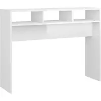 vidaXL Wandtafel 105x30x80 cm bewerkt hout hoogglans wit